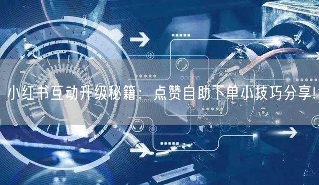 小红书互动升级秘籍：点赞自助下单小技巧分享!