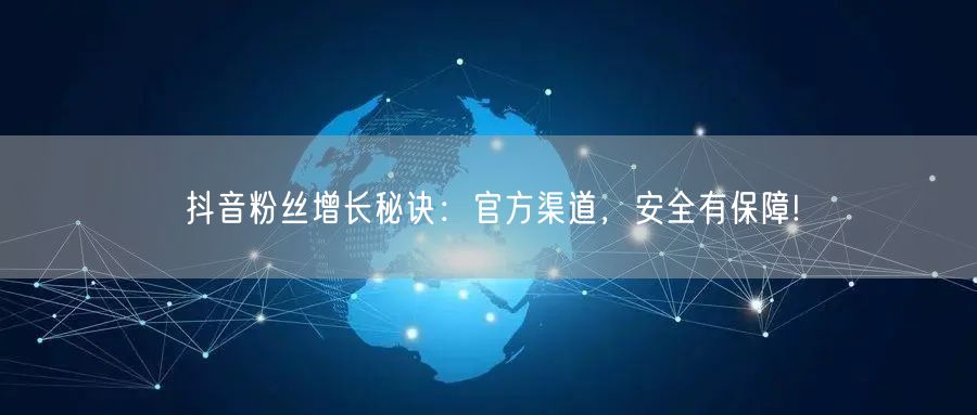 抖音粉丝增长秘诀：官方渠道，安全有保障!
