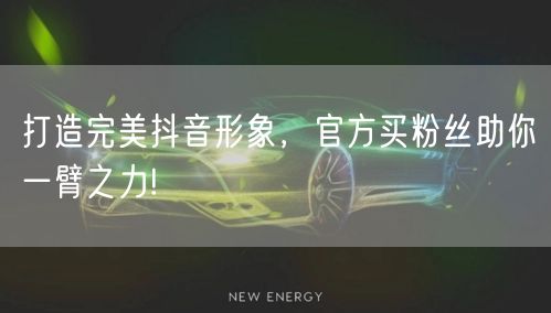 打造完美抖音形象，官方买粉丝助你一臂之力!
