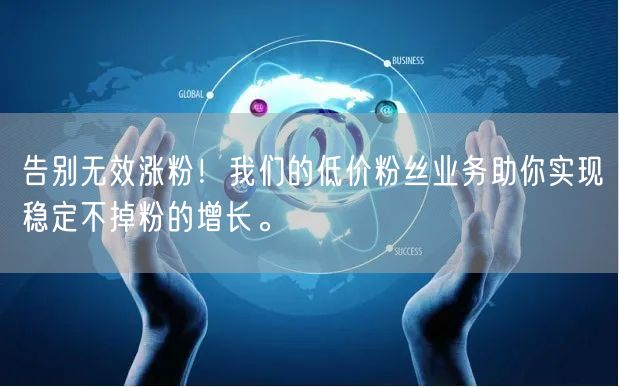 告别无效涨粉！我们的低价粉丝业务助你实现稳定不掉粉的增长。