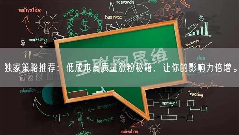 独家策略推荐：低成本高质量涨粉秘籍，让你的影响力倍增。