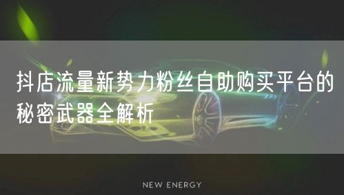 抖店流量新势力粉丝自助购买平台的秘密武器全解析