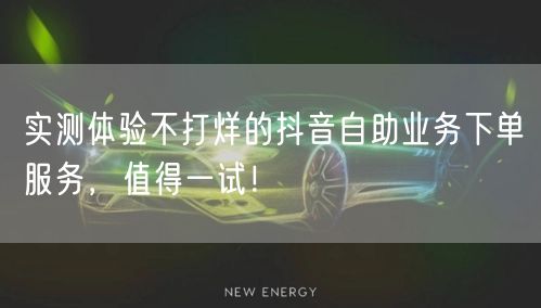 实测体验不打烊的抖音自助业务下单服务,值得一试!