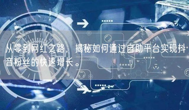 从零到网红之路，揭秘如何通过自助平台实现抖音粉丝的快速增长。