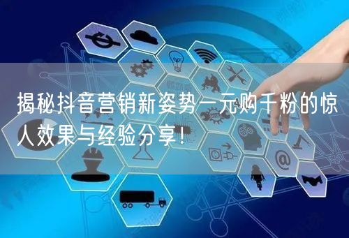 揭秘抖音营销新姿势一元购千粉的惊人效果与经验分享！