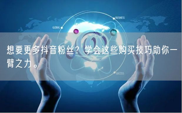 想要更多抖音粉丝?学会这些购买技巧助你一臂之力。