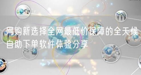 网购新选择全网最低价保障的全天候自助下单软件体验分享
