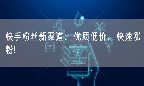 快手粉丝新渠道:优质低价,快速涨粉!