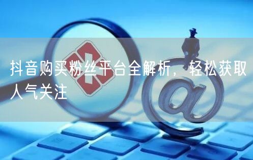 抖音购买粉丝平台全解析,轻松获取人气关注