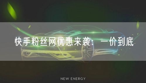快手粉丝网优惠来袭:一价到底