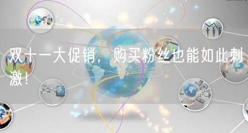 双十一大促销，购买粉丝也能如此刺激！