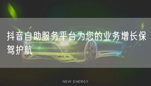 抖音自助服务平台为您的业务增长保驾护航