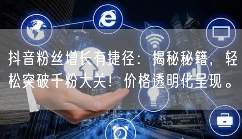 抖音粉丝增长有捷径:揭秘秘籍,轻松突破千粉大关!价格透明化呈现。
