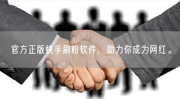 官方正版快手刷粉软件，助力你成为网红。