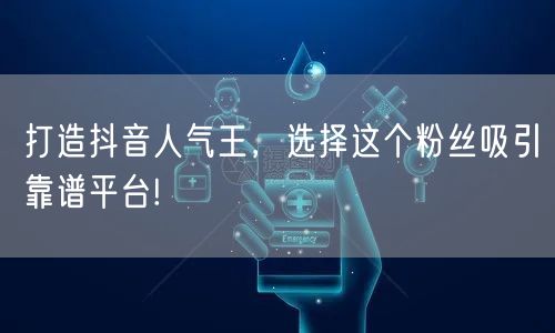 打造抖音人气王,选择这个粉丝吸引靠谱平台!