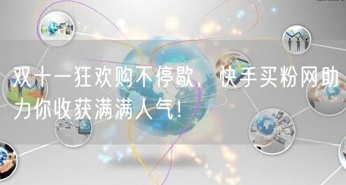 双十一狂欢购不停歇,快手买粉网助力你收获满满人气!
