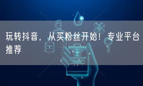 玩转抖音,从买粉丝开始!专业平台推荐