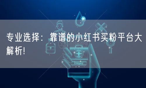 专业选择：靠谱的小红书买粉平台大解析!