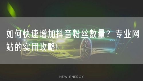 如何快速增加抖音粉丝数量？专业网站的实用攻略!